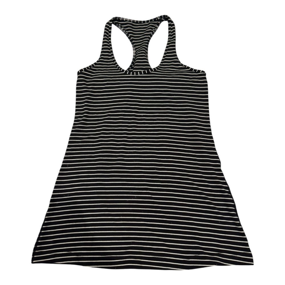 lululemon athletica Black and White Striped Muscle Tee